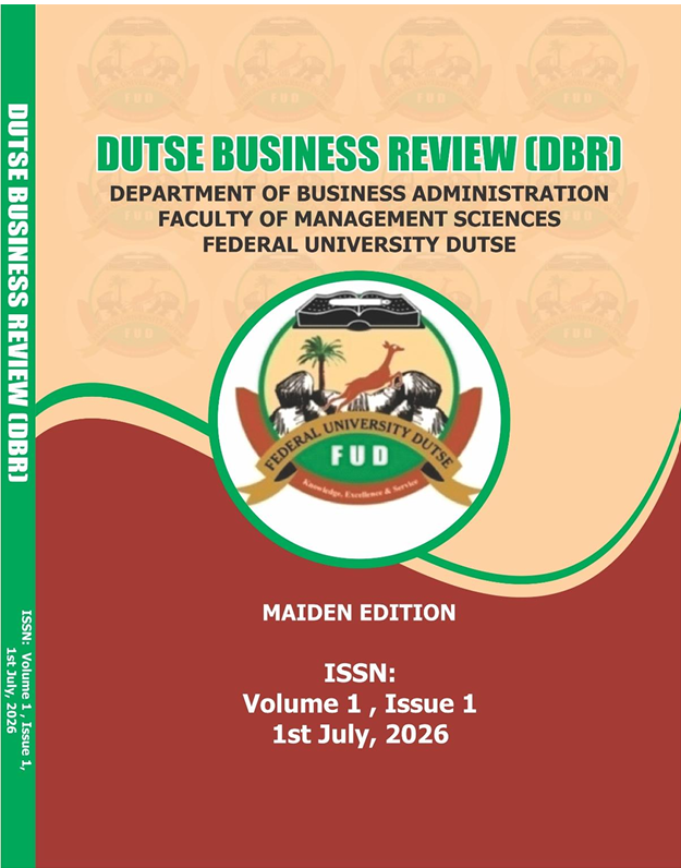 					View Vol. 1 No. 1 (2026): Dutse Business Review (DBR)
				